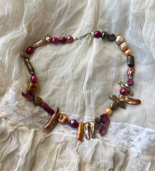 warm toned freshwater pearl necklace (customizable)